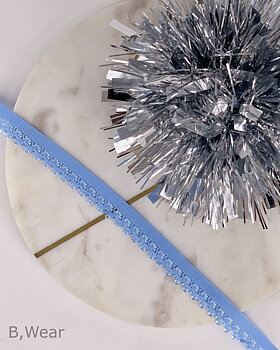 Decorative elastic 12 mm - Lightblue