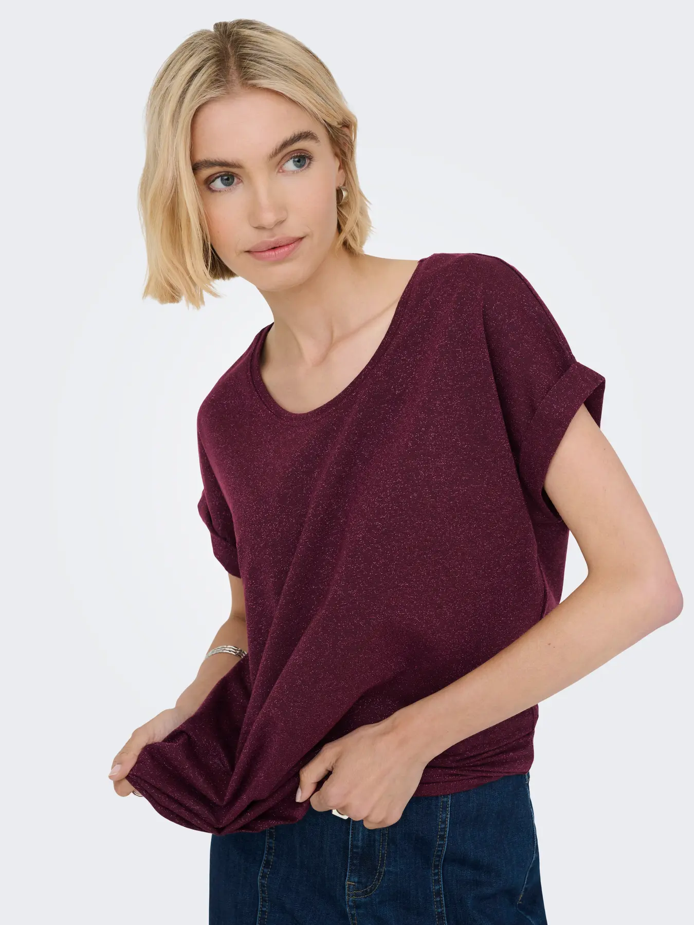 Only - Moster Glitter Top Röd - 3