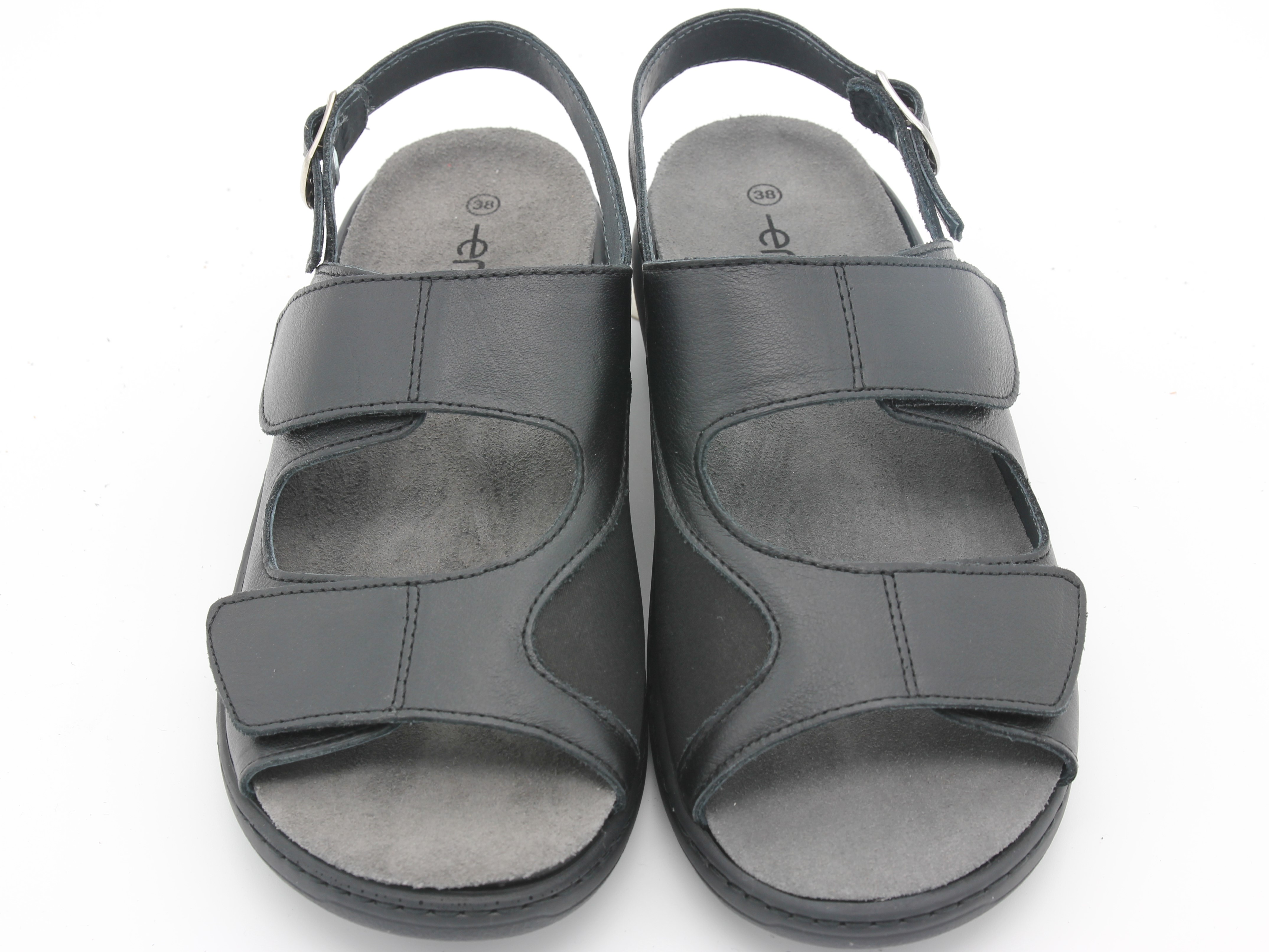 Damsandal Svart - elastisk insida - ergoflex - 6