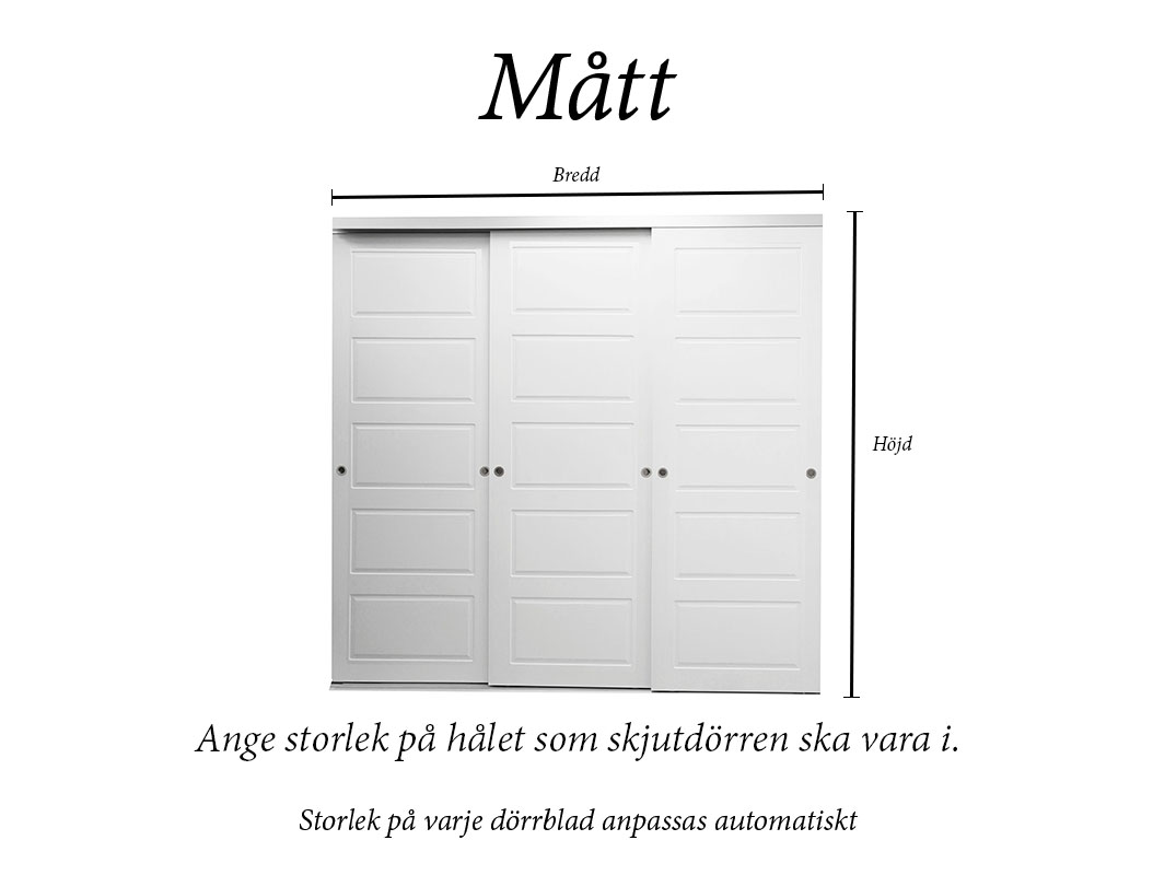 Skjutdörr Prärieklocka 3-delad - 3