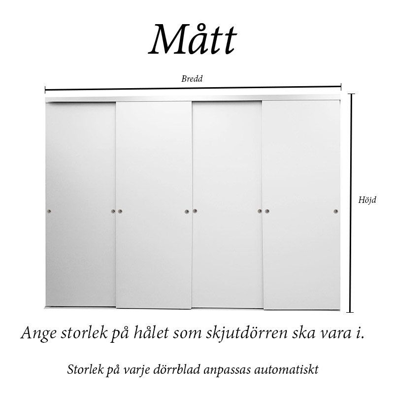Skjutdörr Änglaklocka 4-delad - 2