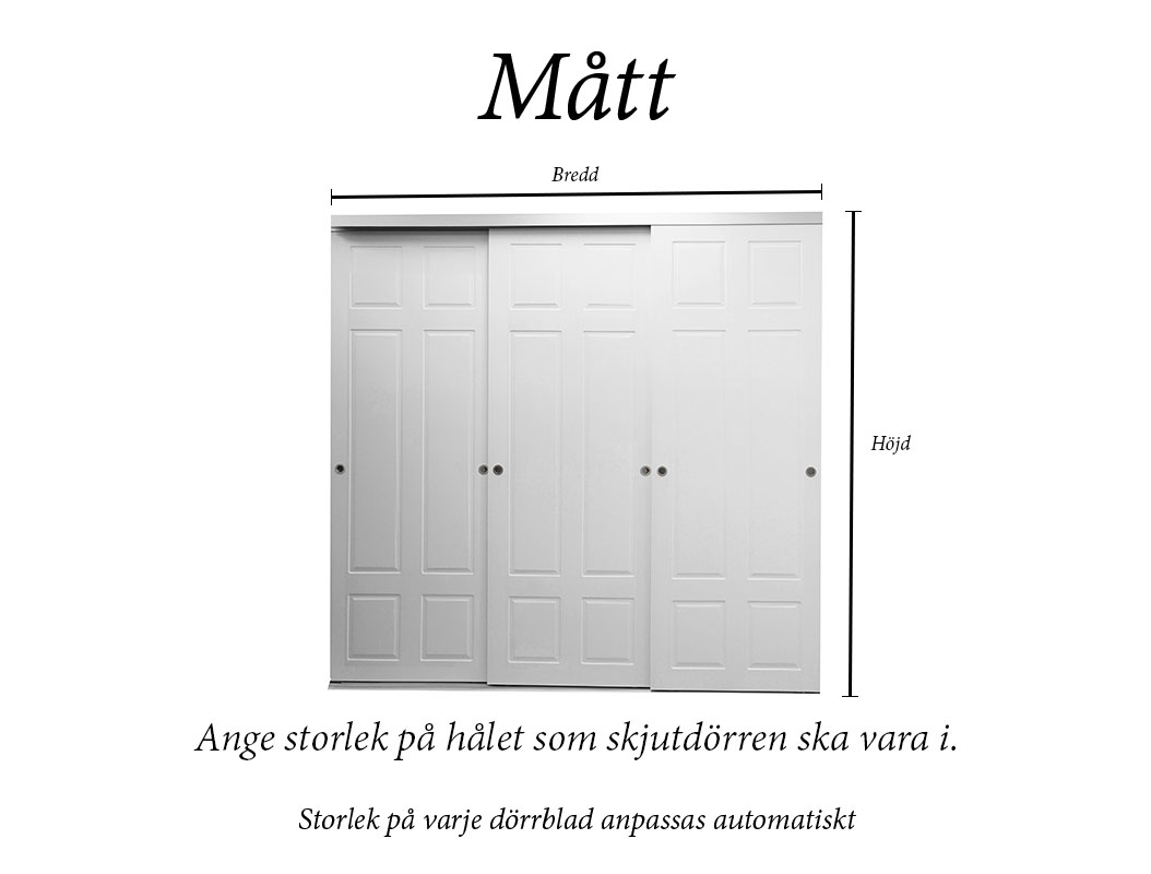 Skjutdörr Prästkrage 3-delad - 3