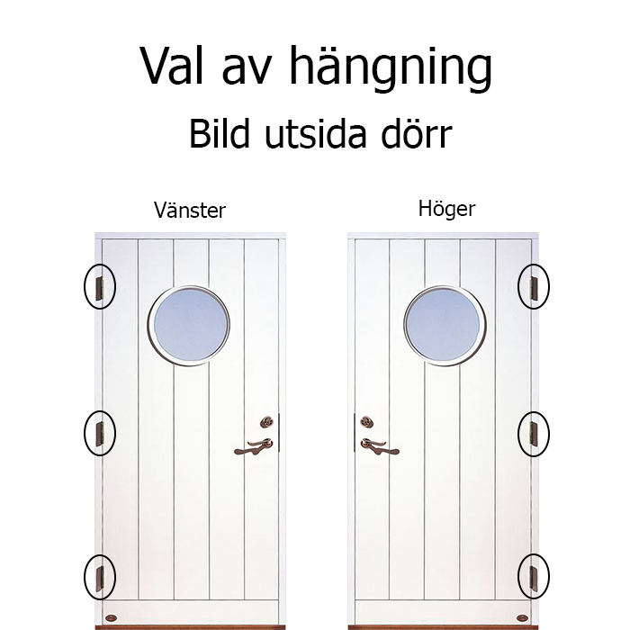 Insjön runt glas Leksandsdörren ytterdörr - 3