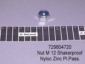 Låsemutter M12 Nyloc Zinc Din985