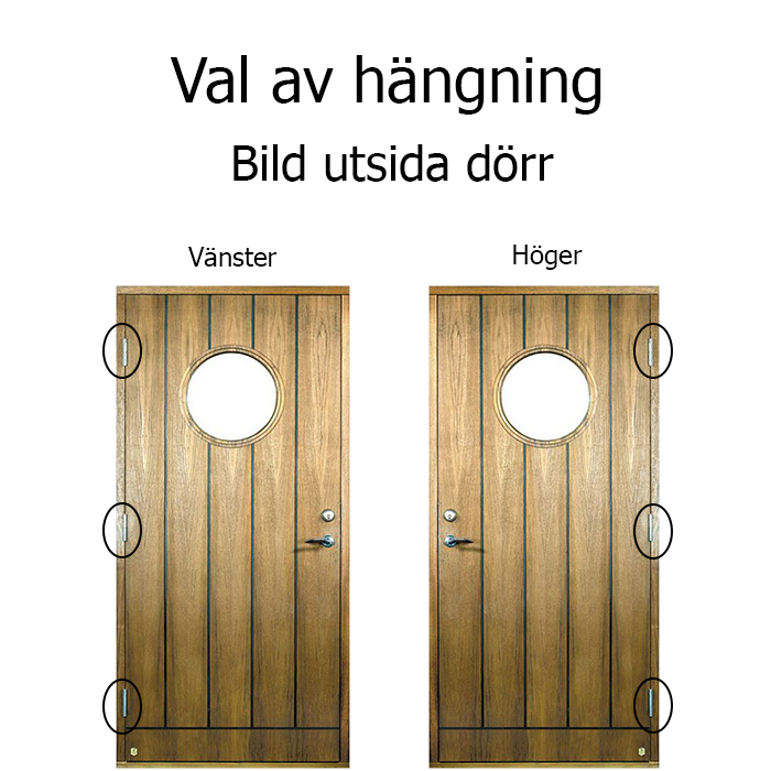 Tunsta Teak runt glas Leksandsdörren ytterdörr - 3