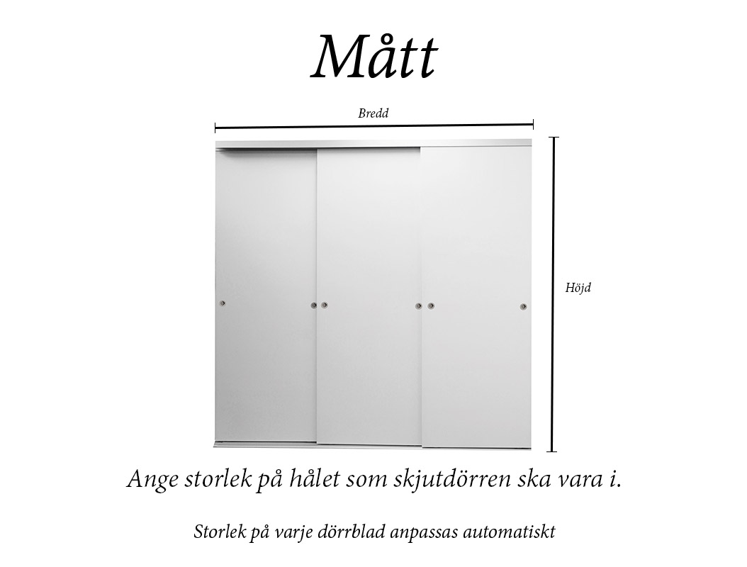 Skjutdörr Änglaklocka 3-delad - 2