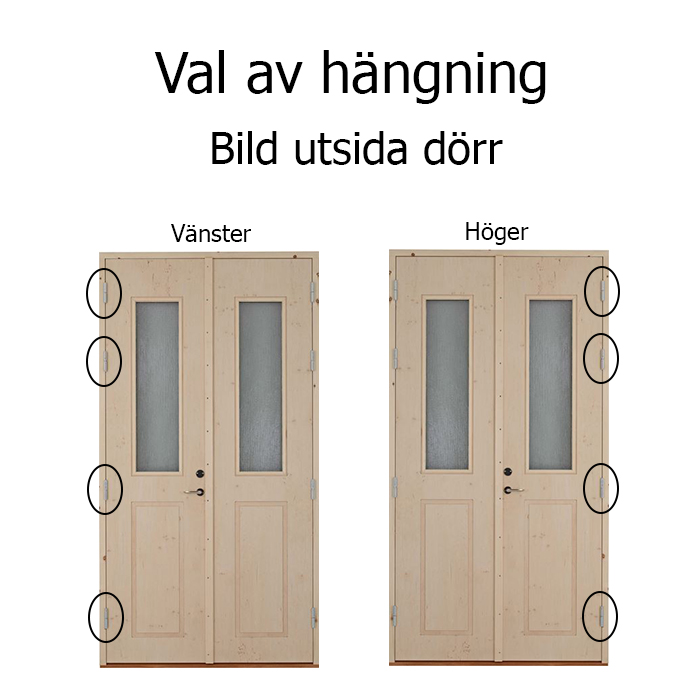 Parytterdörr speglar med glas - 4