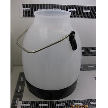 Mjölkspann 30L, plast, transparent/svart