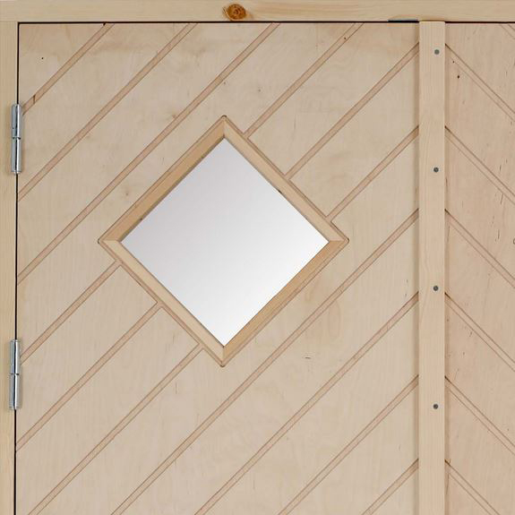 Parytterdörr diagonalspårad med glas - 3