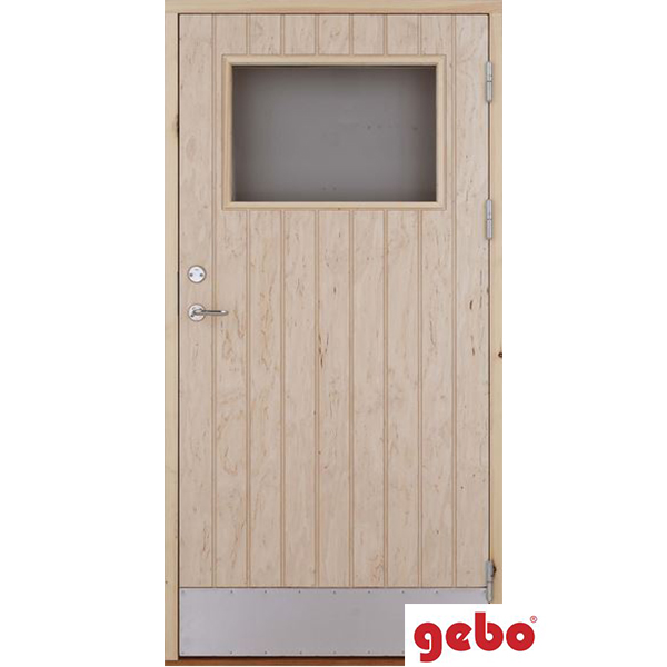 Källardörr plus liggande glas, sparkplåt