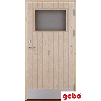 Källardörr plus liggande glas, sparkplåt