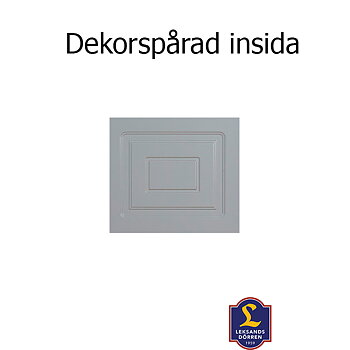 Dekorspårad insida till Leksandsdörren parytterdörr
