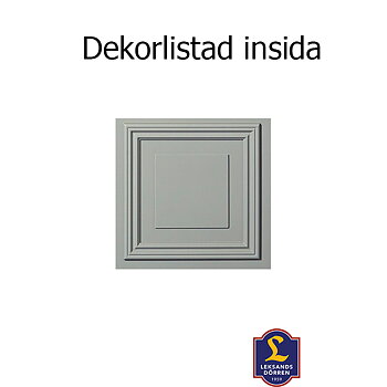Dekorlistad insida till Leksandsdörren enkeldörr