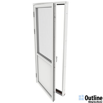 Lagerförd fönsterdörr linjerad HFDA Outline aluminiumbeklätt