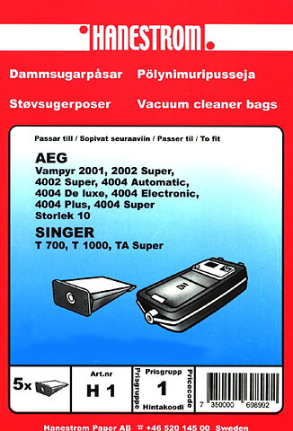 product-image DAMMSUGARPÅSAR HANESTROM H1, 5-PACK