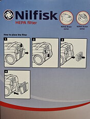 NILFISK HEPA-FILTER Till Action & Bravo-serien