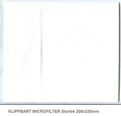 UNIVERSAL MICROFILTER 200x230mm passar till MIELE 