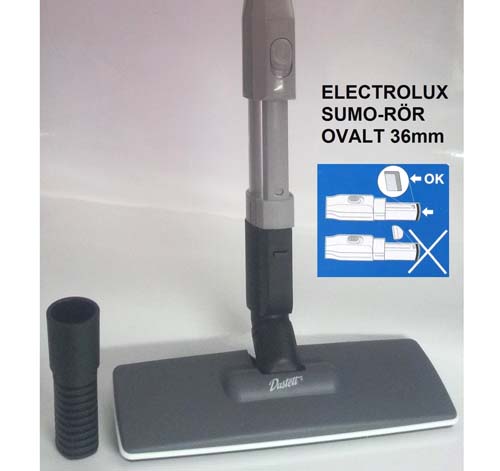 Dammsugarmunstycke Dustett till Electrolux med 32 mm  rund & 36 mm oval anslutning - 4