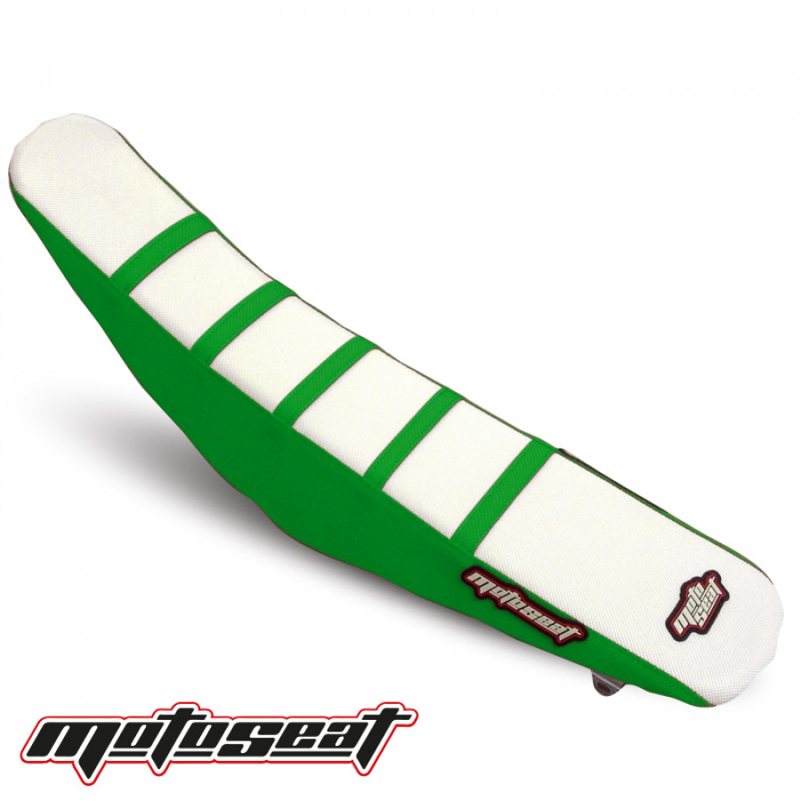 MOTO SEAT, RIBBAT ÖVERDRAG LTD EDT, GRÖN SVART VIT, KAWASAKI 13-16 KX250F, 12-15 KX450F