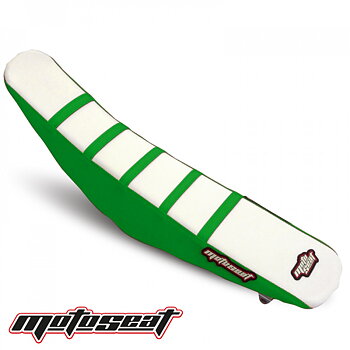 MOTO SEAT, RIBBAT ÖVERDRAG LTD EDT, GRÖN SVART VIT, KAWASAKI 13-16 KX250F, 12-15 KX450F
