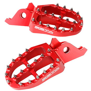 ZETA Aluminum FootPegs CRF250/450R -20, CRF 1000L 18-19, Red