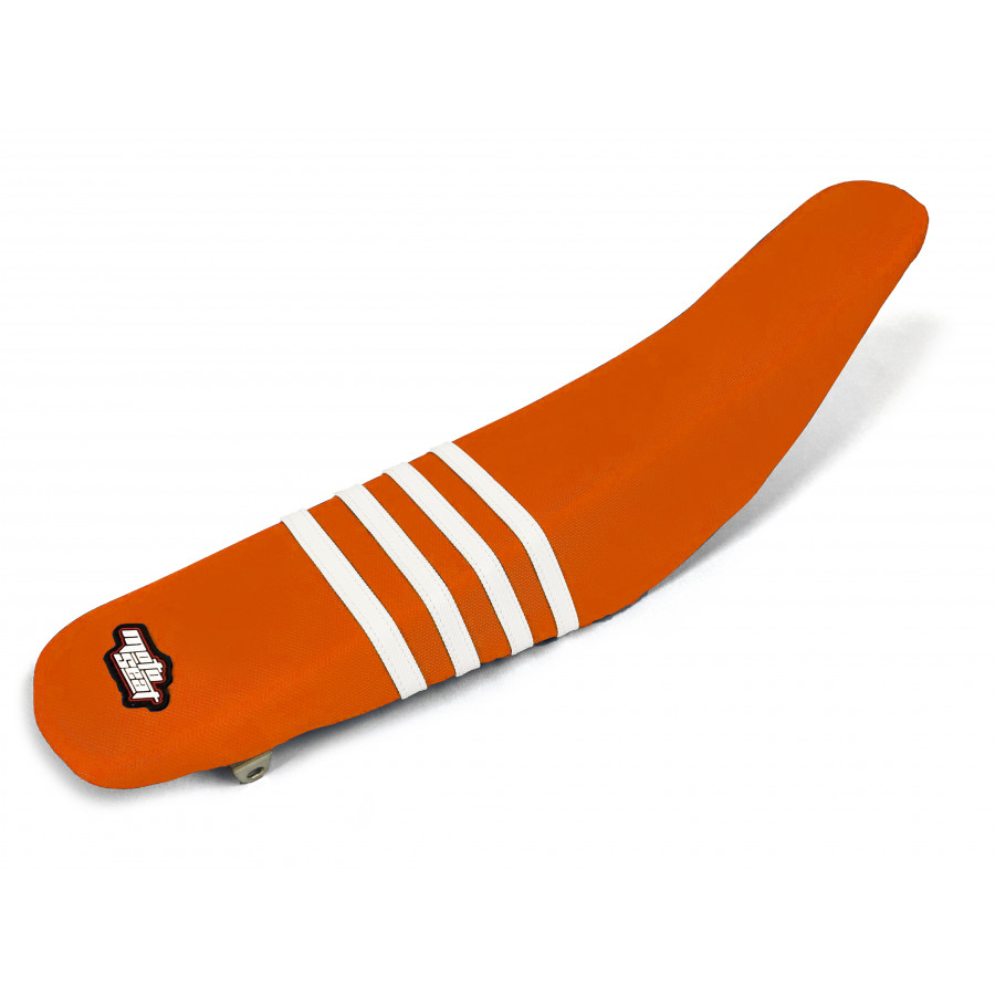 MOTO SEAT, ÖVERDRAG STRIPES, VIT ORANGE, KTM 18-20 85 SX