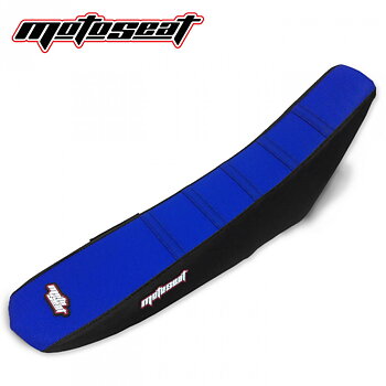 MOTO SEAT, RIBBAT ÖVERDRAG, BLÅ SVART, YAMAHA 03-05 YZ250F, 03-05 YZ450F
