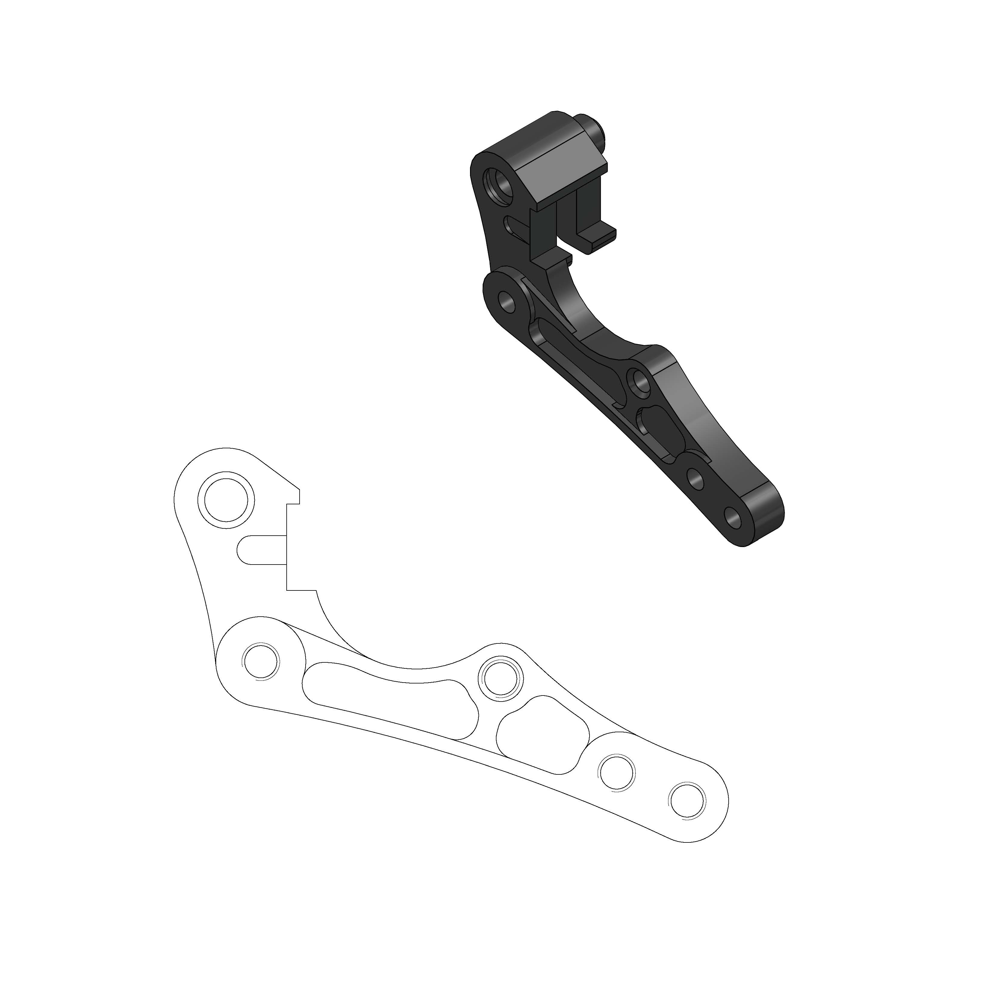 Adapter KTM SX/EXC 09-> Husaberg 09-> HVA 09-> 270mm skiva - 2