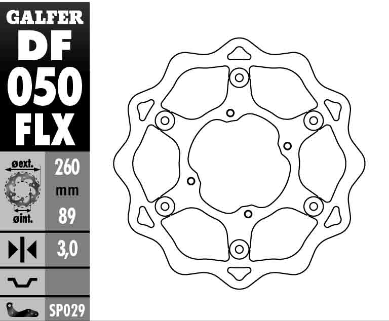 Galfer Wave framskiva flytande 260mm - CRF150R