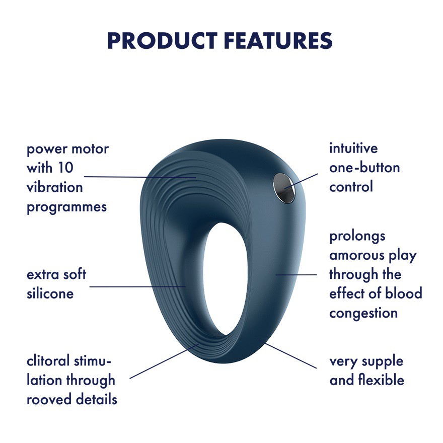 Satisfyer Mighty One Rechargeable Silicone Couple's Ring
