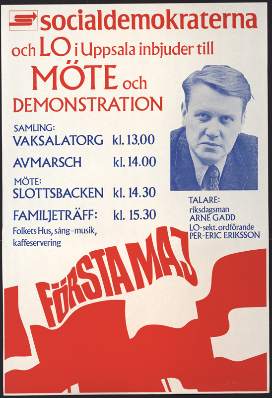 Vintageaffischer - SOCIALDEMOKRATERNA – FÖRSTA MAJ