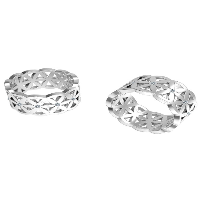 Ring - Flower of life - 10mm
