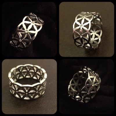 Ring - Flower of life - 10mm - 2