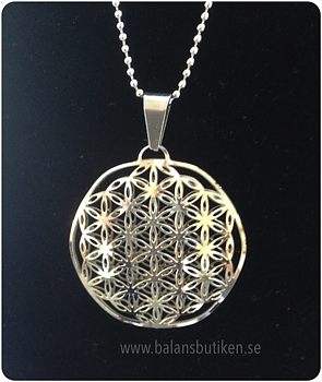 Hängsmycke - Flower of life i stål 