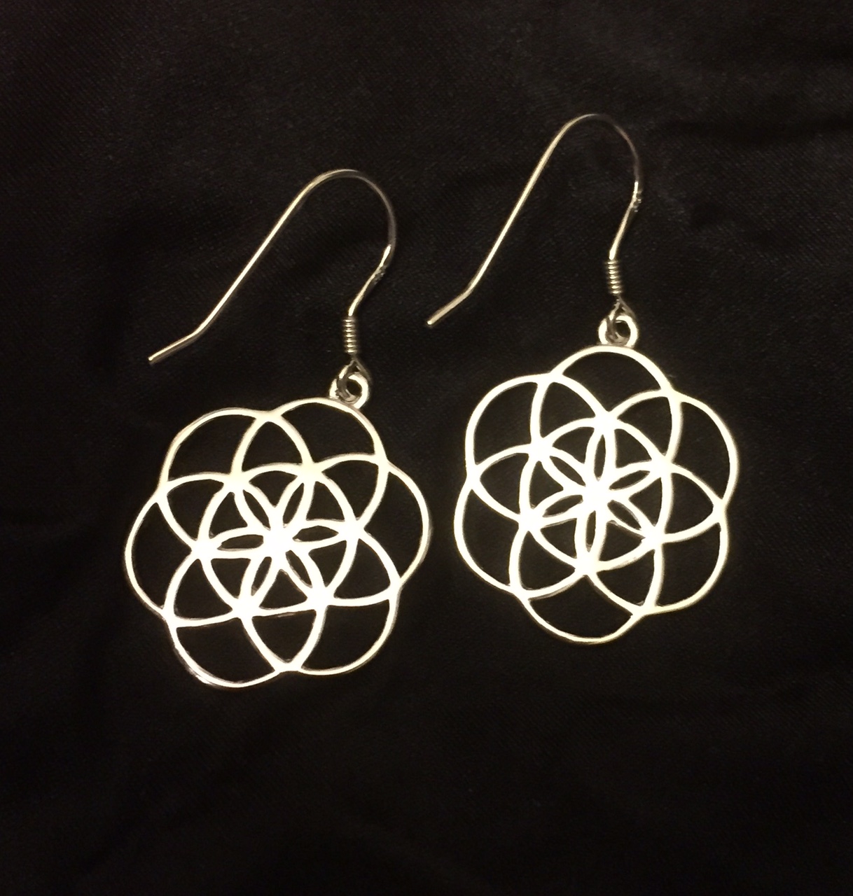Seed of life - Örhängen, Hängsmycke inkl. kedja, Ring eller helt set i silver - 3