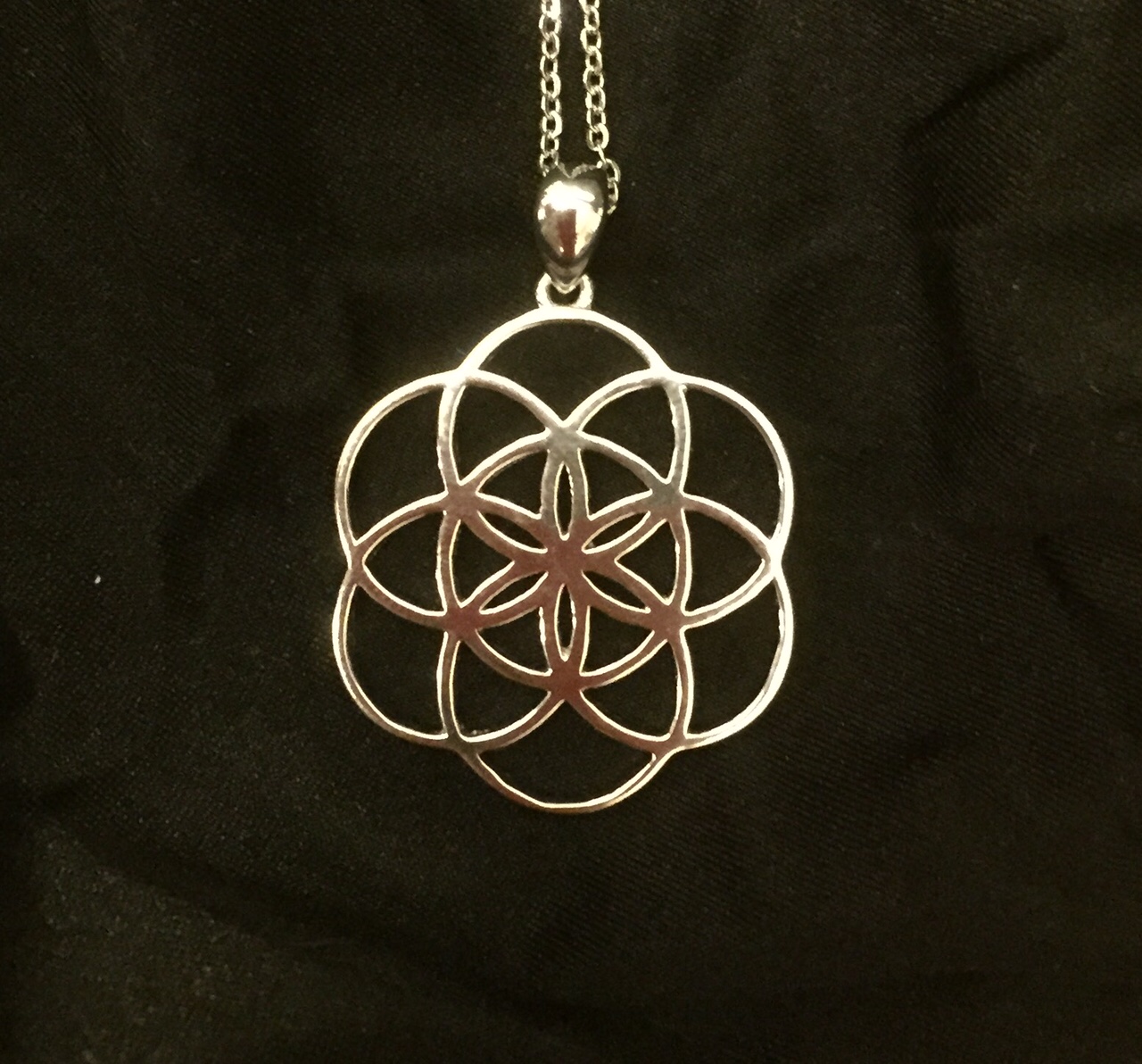 Seed of life - Örhängen, Hängsmycke inkl. kedja, Ring eller helt set i silver - 2