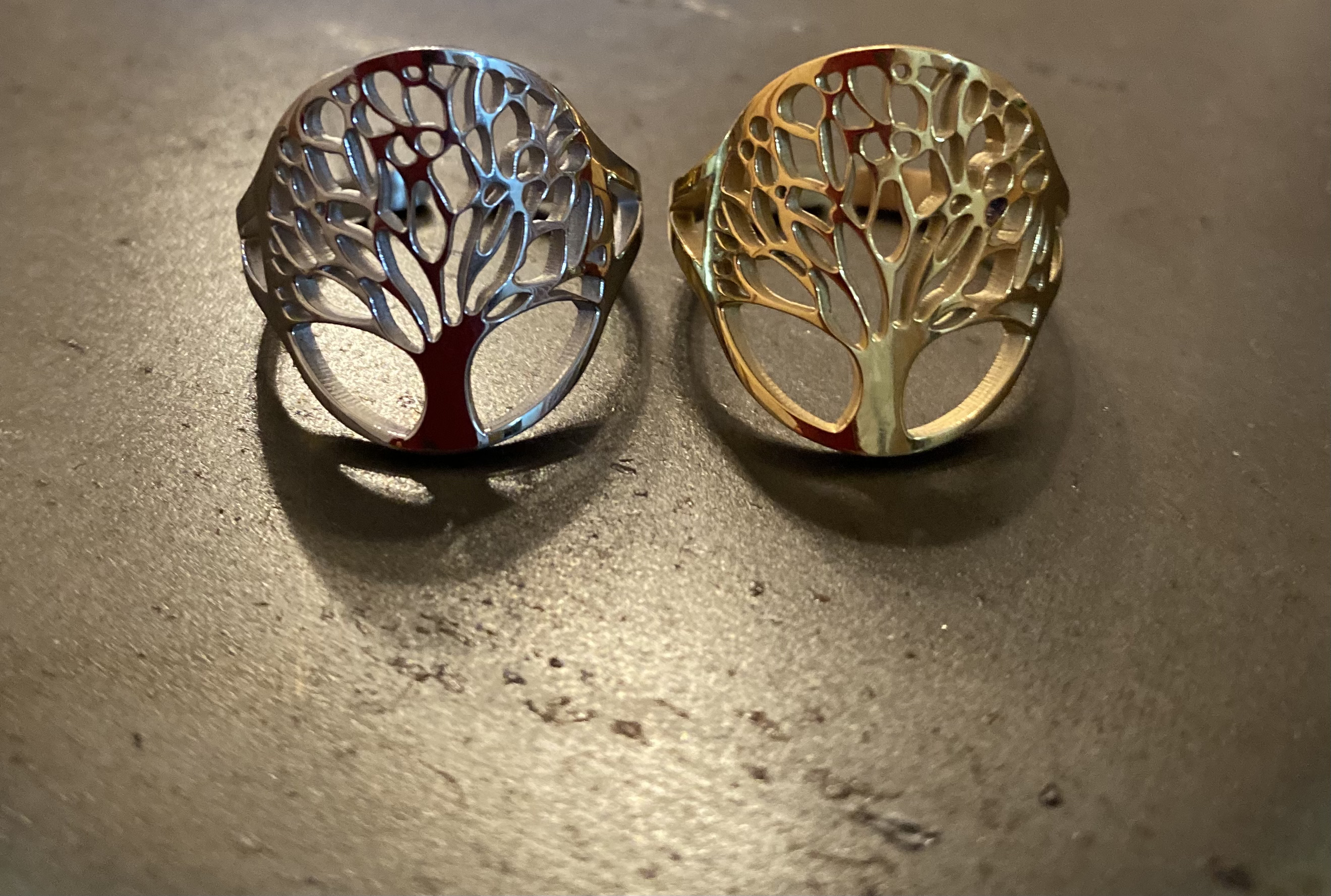 Ring - Tree of Life - Ädelstål eller Guldförgyllt - 2