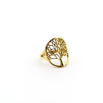 Ring - Tree of Life - Ädelstål eller Guldförgyllt