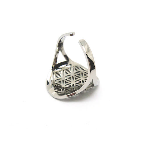 Ring - Flower of LIfe - Stål / Guldpläterad - 2