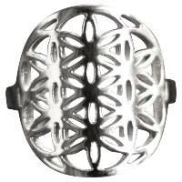Ring - Flower of life - stål