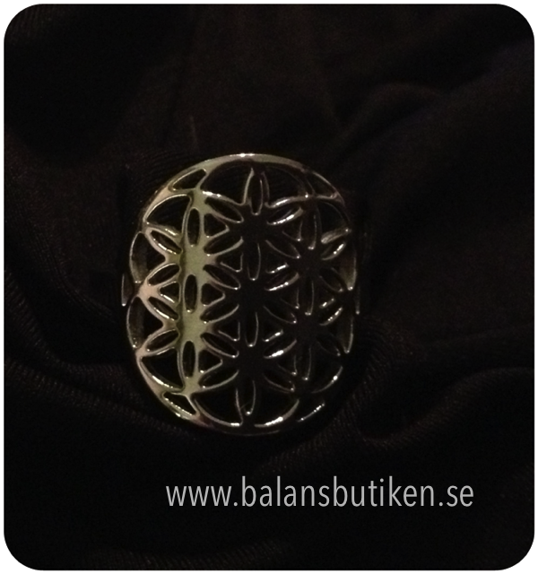 Ring - Flower of life - stål - 2