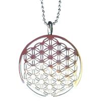 Hängsmycke - Flower of life - guldförgyllt stål  - 2