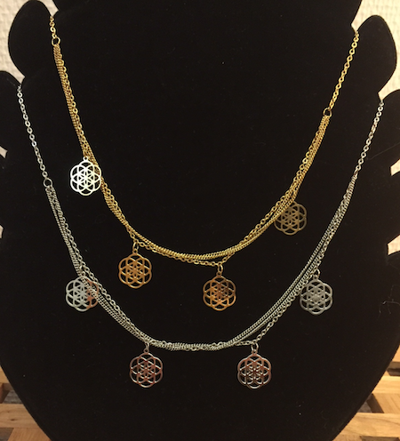 Halsband Seed of Life - 4 blommor