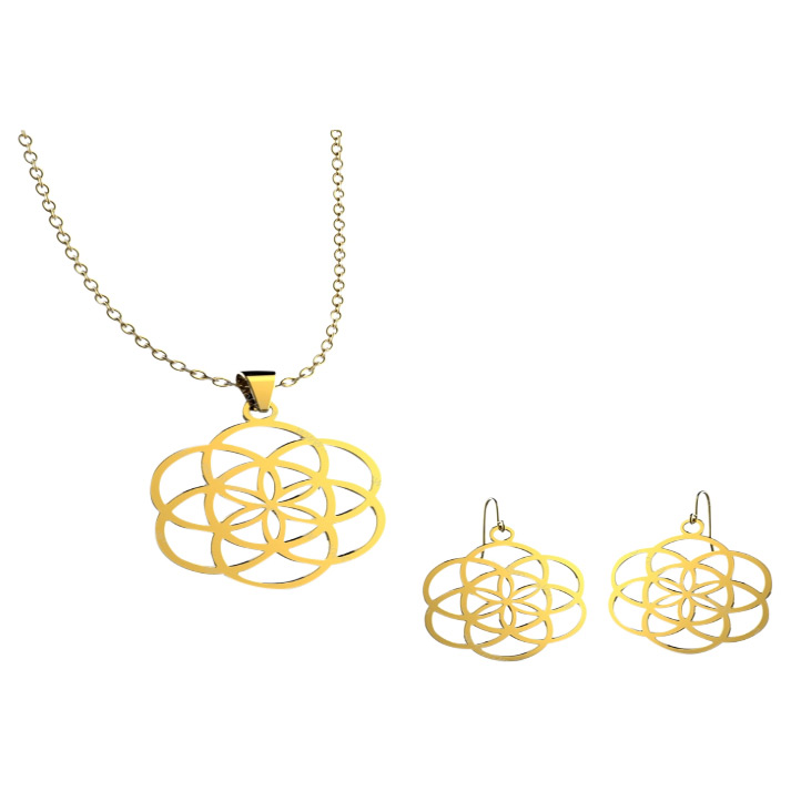 Flower of life - Seed of life  hängsmycke 3,5 cm - 6