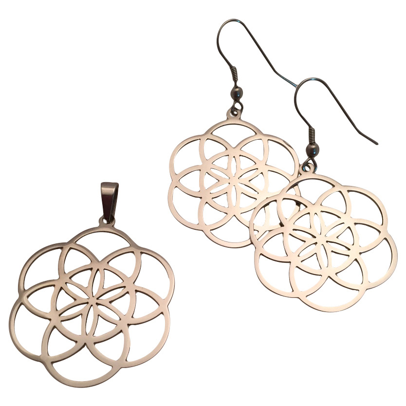 Flower of life - Seed of life  hängsmycke 3,5 cm - 5