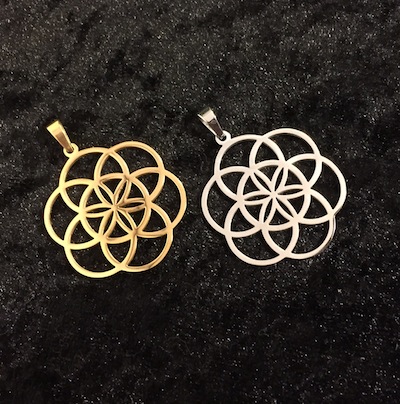Flower of life - Seed of life  hängsmycke 3,5 cm - 2