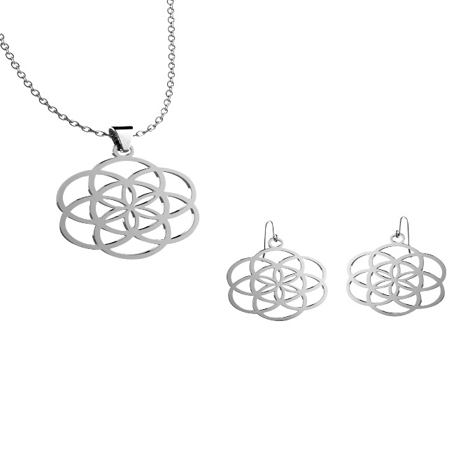 Flower of life - Seed of life  hängsmycke 3,5 cm - 4