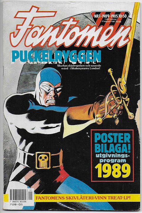 Fantomen 1989 Nr 1 GD- Pren-ex med Poster