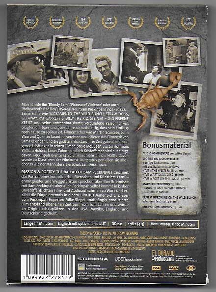 Passion & Poetry The Ballad of Sam Peckinpah  DVD 2-disc Special Edition