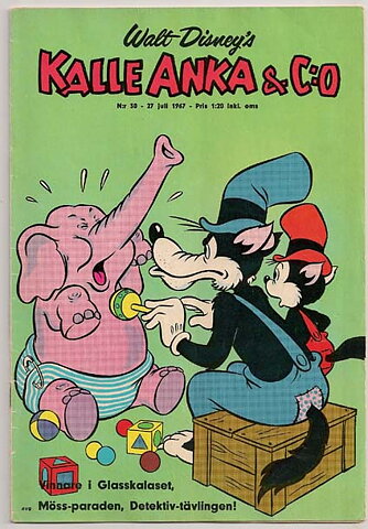 Kalle Anka & C:O 1967 Nr 30 VG Saknas Bit Inuti
